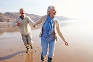 Old couple having fun